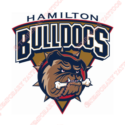 Hamilton Bulldogs Customize Temporary Tattoos Stickers NO.9024
